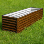 SnugNiture 2-Pack 8x2x2FT Galvanized Raised Garden Bed Kit, Metal Planter Box for Planting Plants Vegetables, Brown - Image 3