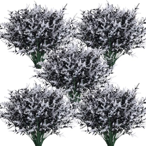 RECUTMS 36Pcs Black Fall Decor Artificial Plant Outdoor Fake Spring Flower by RECUTMS