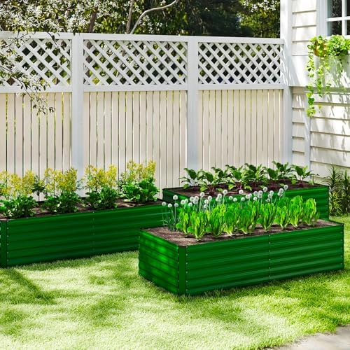 NAVINE 8x4x2ft Outdoor Metal Raised Garden Bed, Metal Planter Box, 2-Pack - Image 5