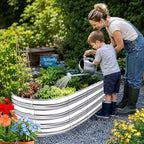 Garden Raised Garden Bed Kits, 4×2×1 FT Metal Raised Planter Bed for Vegetables Flowers Ground Planter Box-Modern, Metal Planter Box for Vegetables, Flowers, Herbs, 2 Pack, Classic Silver - Image 4