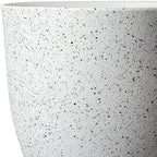 2Pack Large Indoor Planter Pot 12 Inch Plant Pot, Modern Flower Pots for Out Door Plants, Speckled White Plastic Planting Pots with Holes & Trays - Image 5