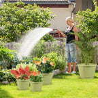 12-inch-Planters-for-Outdoor-Plant，Plastic Indoor Flower Pots with Drainage Holes & Saucer，4 Packs Decorative Garden Pots for Plantfor Home Porch Decor - Image 2