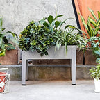 Metal Raised Garden Bed,Raised Planter Box with Legs,Herbs and Vegetables Planter Suitable for Outdoor Patio Deck and Porch (Mini Gray) - Image 3