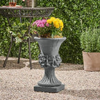 Classic Urn Planter, 20 Inch Tall Flower Pots, Pedestal Flower Vases Plant Pot, Modern Large Flower Pots Outdoor Plant Pot for Flowers, Classic Decorative Planter for Indoor and Outdoor Plants - Image 5