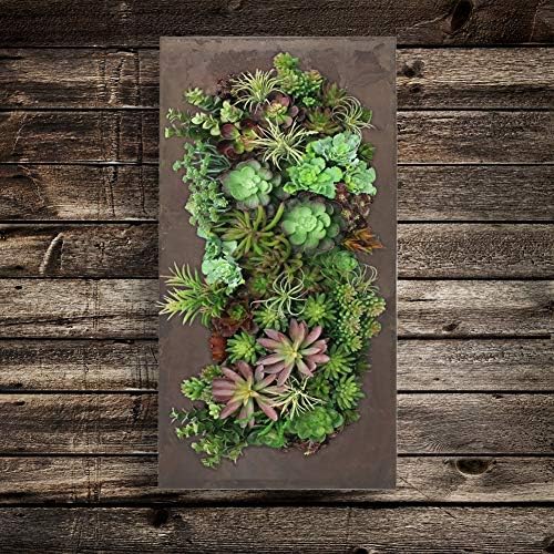 Modern Home Living Wall Galvanized Steel/Zinc Succulent Planter, Wall Mounted Garden Pocket Planter (12 Pocket, Rust Zinc) - Image 3
