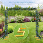 8.2FT Square Wedding Arch Backdrop Stand Adjustable,Garden Trellis - Image 7