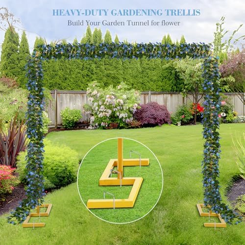 8.2FT Square Wedding Arch Backdrop Stand Adjustable,Garden Trellis - Image 7