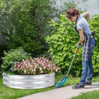 Aoodor 9" Tall 30" Metal Raised Garden Bed, Silver - Image 4
