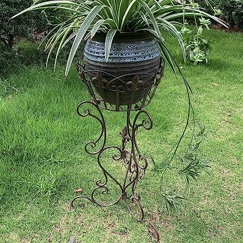 2 Pack Metal Tall Plant Stands, 25 Inch Wrought Iron Plant Stand - Image 5