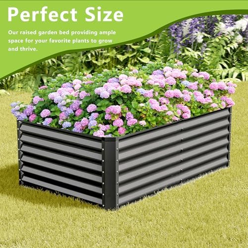 2PCS 4x2x2FT Galvanized Raised Garden Bed,Galvanized Planter Boxes Outdoor, Large Metal Raised Garden Beds for Vegetables-Grey - Image 6