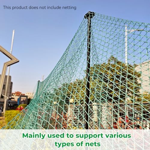 72 Inch Garden Stake Netting Support, Black Heavy Duty Powder Coated Steel Frame for Garden Fencing, Plant & Crop Protection from Wildlife (12 Sets) - Image 3