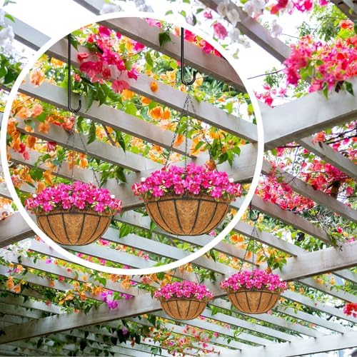 S Hooks for Hanging Plants Branch Hook, 24 Pack, Black, 24 Inch - Image 6