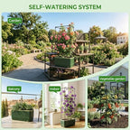 2Pack Raised Garden Bed Tomato Planter with Trellis, 52" Self Watering Tomato Planter with Water Level Indicator, Larger Rectangular Tomato Cages for Indoor & Outdoor Climbing Vegetable and Plants (2) - Image 5