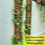ShopLaLa Wooden Wall Planter (120cm, 2 Pack) Wooden Hanging Flower Plants - Image 4