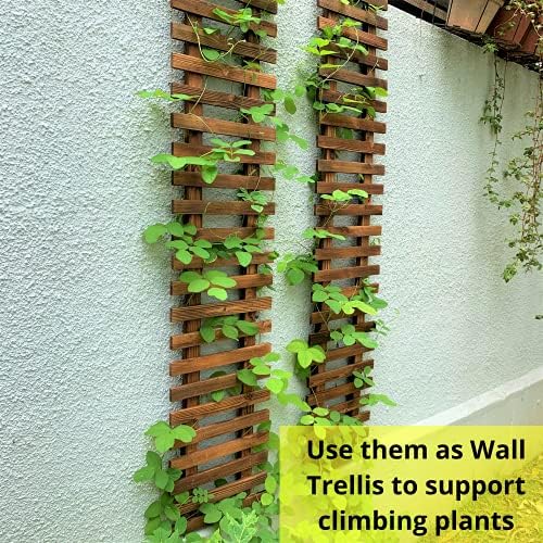ShopLaLa Wooden Wall Planter (120cm, 2 Pack) Wooden Hanging Flower Plants - Image 4