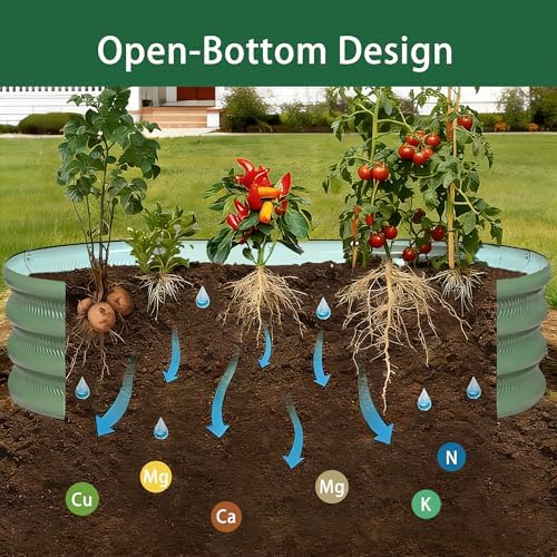 6×3×1 ft Light Green Metal Galvanized Raised Garden Bed, Easy Assembly Outdoor Garden Planter for Gardening Fruit, Vegetables, Flowers & Herbs - Image 5