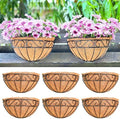 LaLaGreen Fence Wall Planter (12 in, 6 Pack) Black Coco Liner Flower Pots by L%C3%A1L%C3%A1Green
