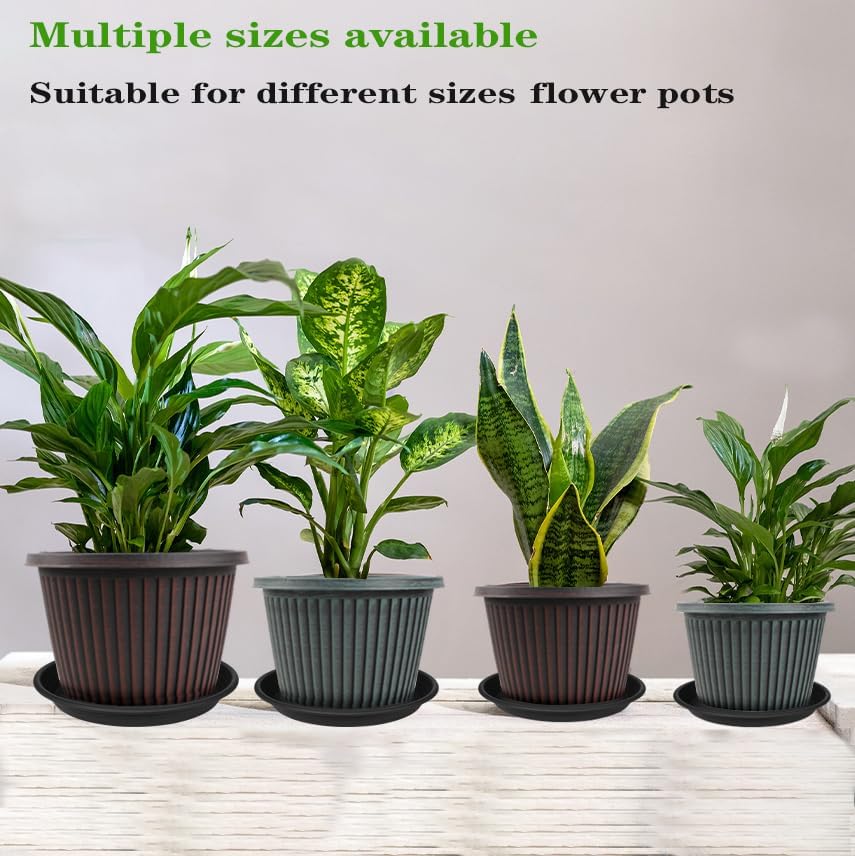 3 Pack of 18 19 inch Plant Saucer, 2.4" Depth Large Plant Tray, Heavy Sturdy Plant Drainage Tray for Indoors, Sturdy Plastic Plant Plate Water Catcher for Planter 15-19"(19", Black) - Image 6
