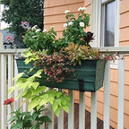 Achla Designs Galvanized Window Flower Box Planter-Green-Medium (24" L x 9.5" W x 7.5" H) - Image 7