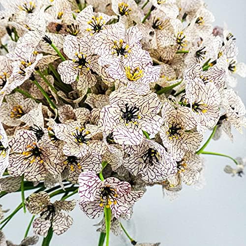 Uieke 16 Bundles Outdoor Artificial Flowers UV Resistant Fake Flowers No Fade Faux Plastic Plants for Garden Porch Window Box Home Outside Hanging Planter Spring Summer Décor (White) - Image 4