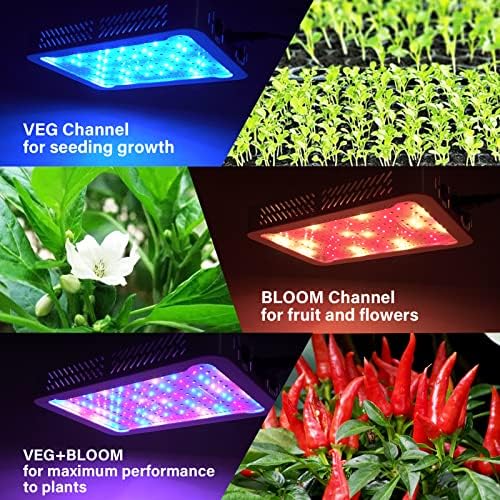 TATU 1000w LED Grow Light for Indoor Plants, Full Spectrum Plant Light - Image 2