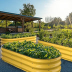 Winpull Raised Garden Bed Kit, 5x2x1 ft Galvanized Planter Box Outdoor with Safety Edging, Large Metal Raised Beds for Gardening Vegetables Flower Fruits (Cream Yellow) - Image 7