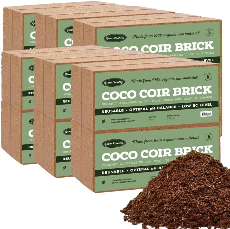 Premium Coco Coir Bricks - 24 Pack by GreenCountry