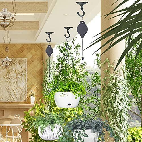 Sungmor 3PC Wall Mount Ceiling Hooks, Cast Iron Plant Bracket, Heavy Duty Plant Hook Hanger, Decorative Vintage Hooks for Hanging Planters, Bird Feeders, Lanterns, Wind Chimes - Image 6