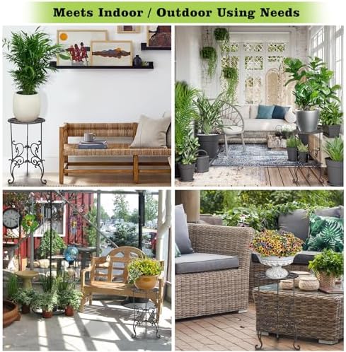 OwnMy Heavy Duty Cast Iron Plant Stand Indoor Outdoor Flower Pot Holder - Image 7