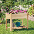 Yaheetech 34" Raised Garden Bed with Legs, Wooden Planter Box, 2Pcs - Image 2