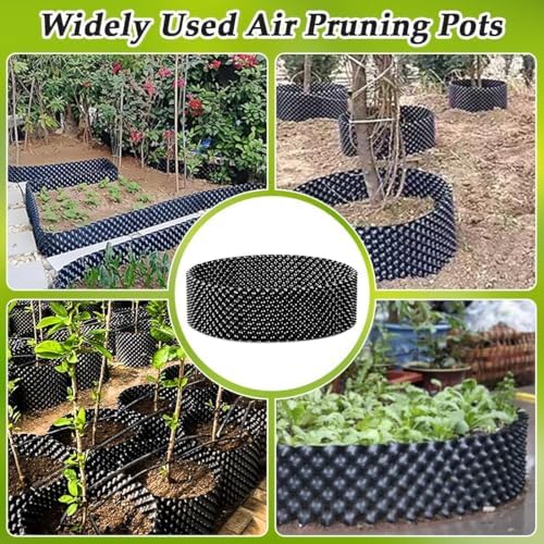 RooTrimmer Air Pruning Containers 60 Gallon 2P, Raised Garden Bed Large Tree Pos New Plastic Nursery Pot Fruit Vegetable Garden Grow beds (4 ft Diameter), Black - Image 2