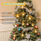 Glikceil Hanging Glass Tealight Holder with Crystal Garland, 56 Pcs, Clear - Image 3