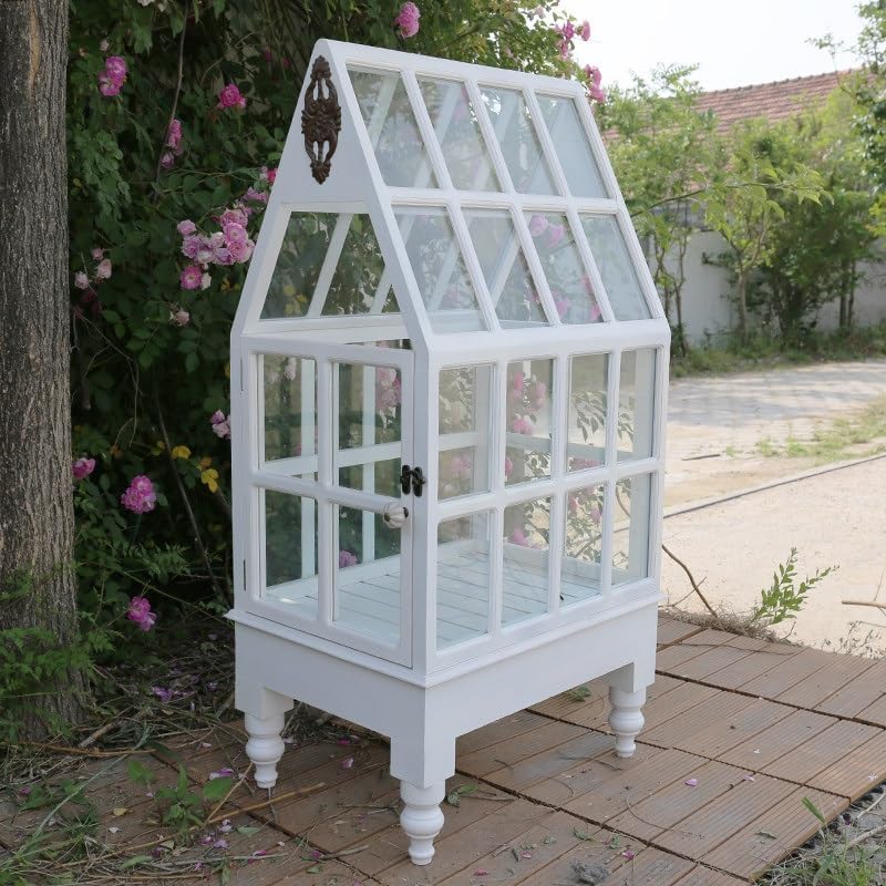 Wooden Glass Mini Greenhouse Cabinet, Tabletop Floor‑Standing Cold - Image 2