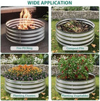 4×4×2ft Round Galvanized Raised Garden Bed – Metal Planter Box Kit with Rust & Corrosion Protection, Safe Rubber Edge, Open Bottom Design – Easy Assembly for Vegetables, Flowers, Fruits - Image 5