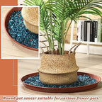 Eccliy 6 Pack Plastic Plant Saucer, Round, 25 Inch, Terracotta - Image 4