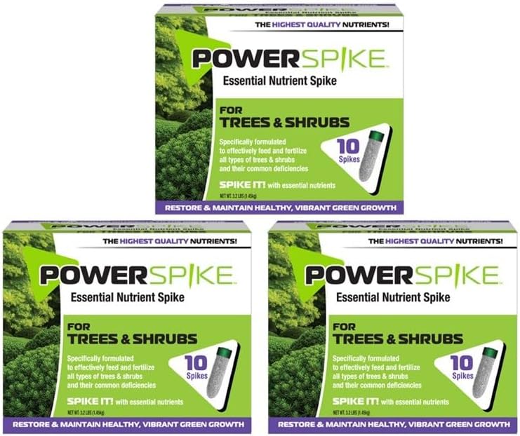 for Trees & Shrubs, Sprint & Fall ferilizer Spike. Formulated to Feed and fertilize All Types of evergreens, Trees & shubs. Packed with Essential nutrients (30) by Unknown