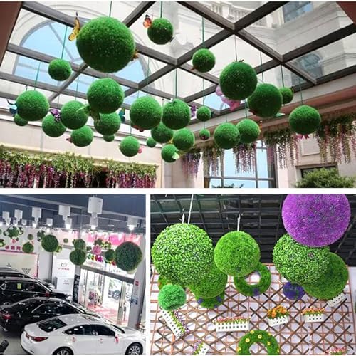 Artificial Plant Topiary Ball 24in, Faux Boxwood Decorative Balls, Decorative Faux Greenery Fake Plants, Garden Spheres Large Outdoor, Artificial Topiary Plant Grass Ball - Image 5