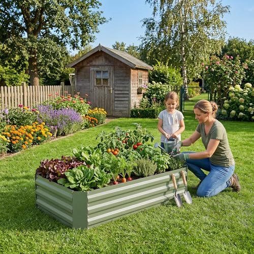 Aoodor 4 x 2 x 1 ft Raised Garden Bed, Set of 2 - Image 6
