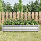 Metal Raised Garden Bed for Outdoor Vegetable & Flower Gardening: 7.6x3.7ft Large Galvanized Steel Planter Box, Easy Assembly Deep Root Garden Beds for Backyard, Patio (Silver with 6x3x1ft) - Image 3
