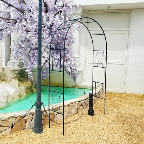 Iron Pergola Garden Arch 7Ft H x 4.1Ft W for Rose & Climbing Vines - Image 3