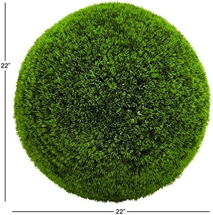 Deco 79 Faux Foliage Topiary Artificial Foliage Ball Indoor Outdoor , 22" x 22" x 22", Green - Image 6