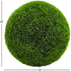 Deco 79 Faux Foliage Topiary Artificial Foliage Ball Indoor Outdoor , 22" x 22" x 22", Green - Image 6