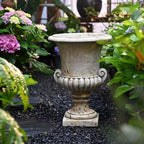 VISIBLE Vintage European Garden Urn Planter, Cement and Fiber Flower Pot, 19.7 Inche Tall, Make Rust Finished, Delivered from Local Warehouse (Antiqued, Medium) - Image 3