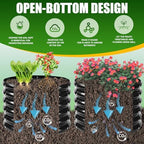 TBMLC 17" Tall,24" Diameter Elevated Round Metal Raised Garden Bed Black - Image 6