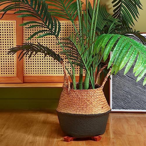 Panelee 6 Pcs Plant Pot Stand Riser 12 inch Plastic Under Plant Stand Adjustable Cuttable Prevent Water Damage for Outdoor Indoor Pot Holder Garden Patio(Brown) (Pack of 2) - Image 3
