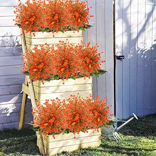 Uieke 24 Pcs Artificial Fall Flowers for Outdoors, UV Resistant Fall Decor - Image 3