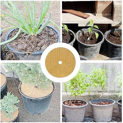 Coconut Mulch Mats, Coconut Fiber Mulch Mats Tree Protector Control 15-40cm Pack of 10(15cm) - Image 2