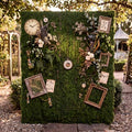 2 Artificial Moss Mat Roll for Wonderland Party, 39 x 39 Inch, Green by Zeyune