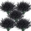 RECUTMS Black Artificial Flowers,Fake Outdoor UV Resistant Plants 36 Packs by RECUTMS