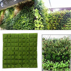 72 Pocket Hanging Garden Planting Bag Vertical Wall Planter Felt Material Indoor Outdoor Greening Green (Green) - Image 4